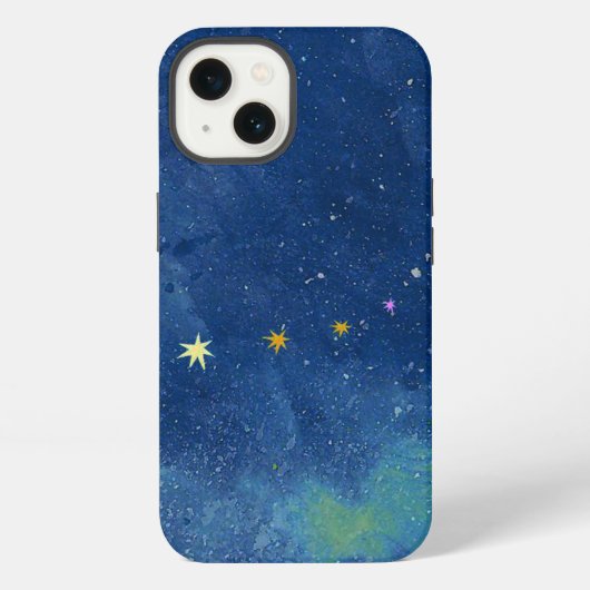 De illustratie van de sterrenhemel iPhone Hoesje (Achterkant)