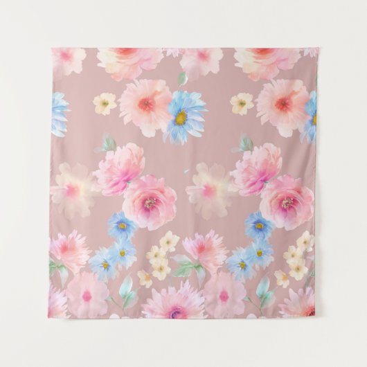 De illustratie van de waterverf van bloemen. Big S Wandkleed (Voorkant)