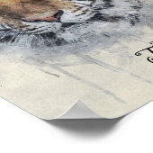 De illustratie van de waterverf van de Tijgerblik Poster (Hoek)