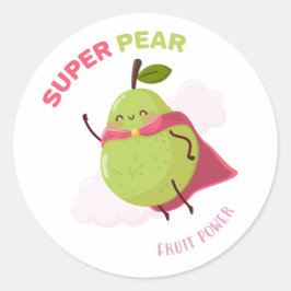 De illustratie van een superheld gevangen ronde sticker
