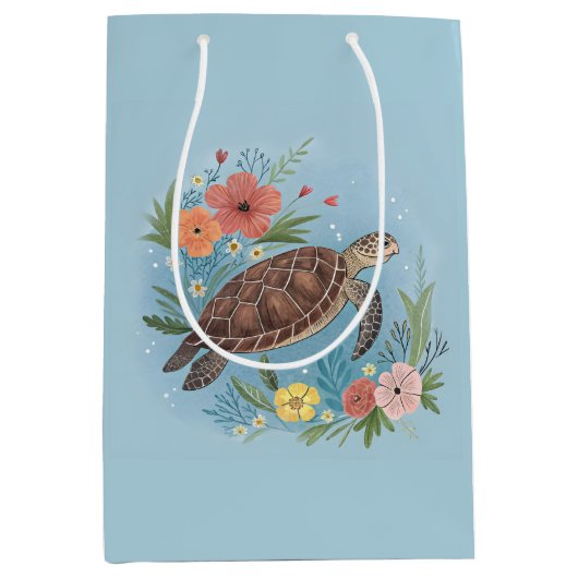 De illustratie van een zeeschildpad medium cadeauzakje (Voorkant)