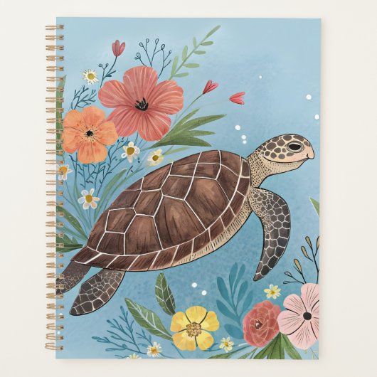 De illustratie van een zeeschildpad planner (Voorkant)