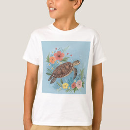 De illustratie van een zeeschildpad t-shirt