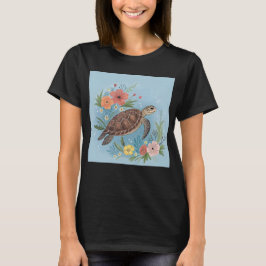 De illustratie van een zeeschildpad t-shirt