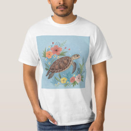 De illustratie van een zeeschildpad t-shirt