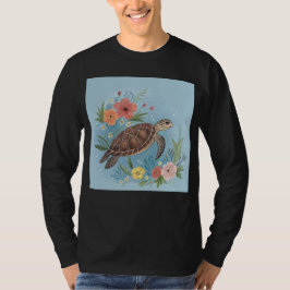 De illustratie van een zeeschildpad t-shirt