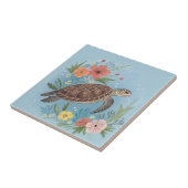 De illustratie van een zeeschildpad tegeltje (Zijkant)