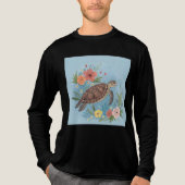 De illustratie van een zeeschildpad Tri-Blend shirt (Voorkant volledig)