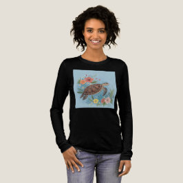 De illustratie van een zeeschildpad Tri-Blend shirt