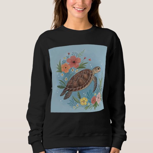De illustratie van een zeeschildpad trui (Voorkant)