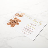 De illustratie van het beer van de klap wacht vroe folie uitnodiging (Gedraaid)