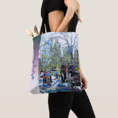 De illustratie van het Centrale Park NYC van de te Tote Bag (Dichtbij)