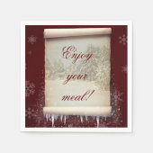 De Illustratie van het Perkament van de winter Servetten (Voorkant)