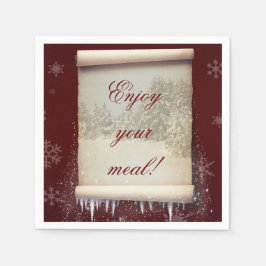 De Illustratie van het Perkament van de winter Servetten