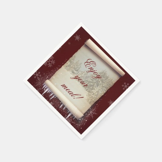 De Illustratie van het Perkament van de winter Servetten (Hoek)