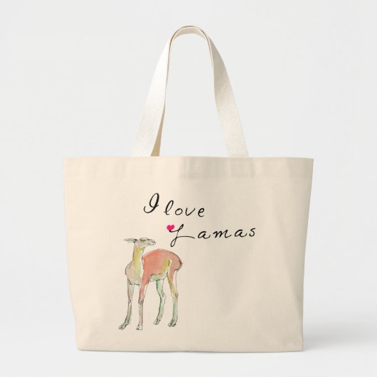 De illustratie van Lama Grote Tote Bag (Voorkant)