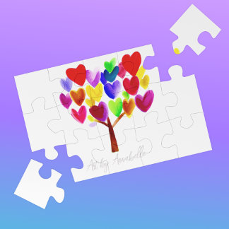 De illustratie van uw kind omzetten of in een teke legpuzzel
