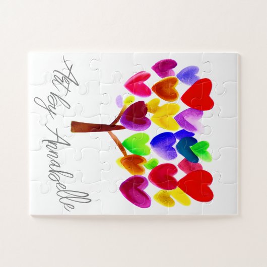 De illustratie van uw kind omzetten of in een teke legpuzzel (Horizontaal)