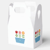 De Illustraties van de aanjager in een Blauw Canva Bedankdoosjes (Geopend)