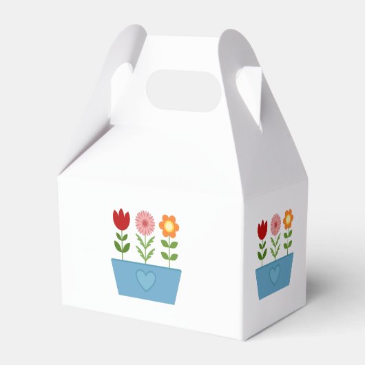 De Illustraties van de aanjager in een Blauw Canva Bedankdoosjes (Voorkant Zijde)