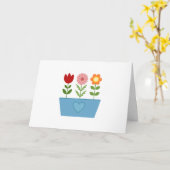 De Illustraties van de aanjager in een Blauw Canva Kaart (Gele Bloem)