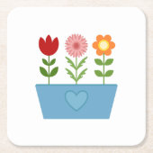 De Illustraties van de aanjager in een Blauw Canva Kartonnen Onderzetters (Voorkant)