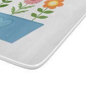 De Illustraties van de aanjager in een Blauw Canva Snijplank (Hoek)