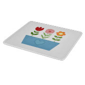 De Illustraties van de aanjager in een Blauw Canva Snijplank (Hoek)