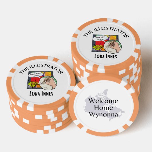 De Illustrator Poker Chips (Opstapeling)