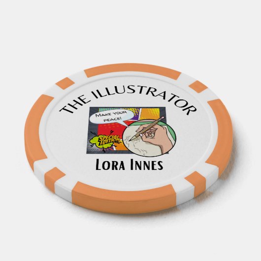 De Illustrator Poker Chips (Enkel)