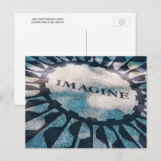 De Imagine van het centrale park van NY, Briefkaar Briefkaart (Voorkant / Achterkant)
