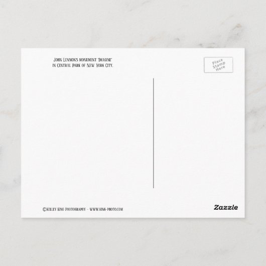 De Imagine van het centrale park van NY, Briefkaar Briefkaart (Achterkant)