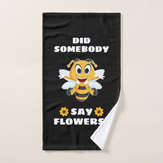 De imker zei dat er bloemen waren handdoek (Handdoek)