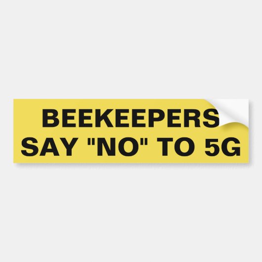 De imkers zeggen nee tegen 5G Bumpersticker (Voorkant)