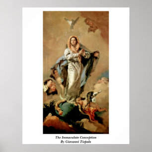 De immaculaire opvatting van Giovanni Tiepolo Poster