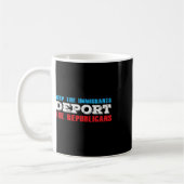 De immigranten deporteren de Republikeinen Grappig Koffiemok (Links)