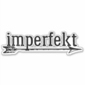 De imperifekt vinyl sticker w / pijl (Voorkant)
