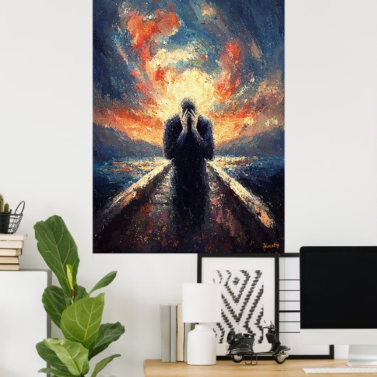 De impressionist inspireerde de schreeuw poster (Thuiskantoor)