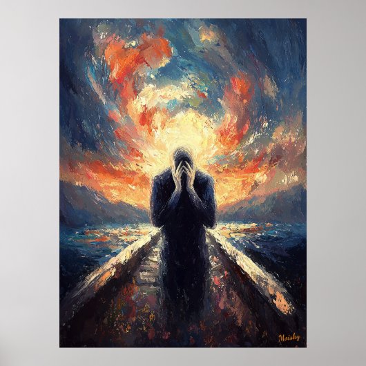 De impressionist inspireerde de schreeuw poster (Voorkant)