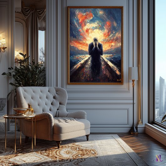 De impressionist inspireerde de schreeuw poster