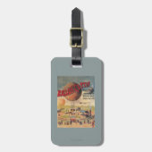 De in werking gestelde ballonverbindingen bij een  bagagelabel (Voorkant verticaal)