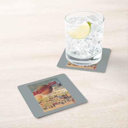 De in werking gestelde ballonverbindingen bij een  kartonnen onderzetters (Insitu)