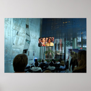 De inauguratie-uitzending van Barack Obama in Aust Poster