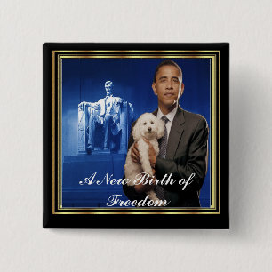 De Inauguratie van het PRESIDENT OBAMA Herdenkings Vierkante Button 5,1 Cm