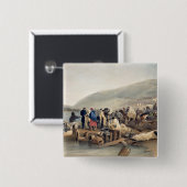 De inbraak van de zieke in Balaklava Vierkante Button 5,1 Cm (Voorkant /achterkant)