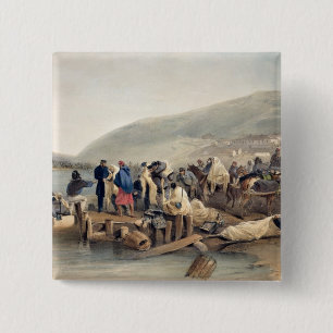 De inbraak van de zieke in Balaklava Vierkante Button 5,1 Cm
