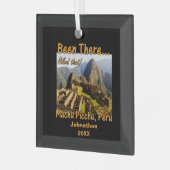 De Inca Trail - Machu Picchu Glas Ornament (Voorkant links)