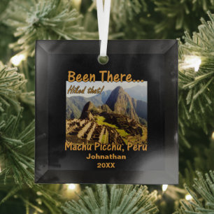 De Inca Trail - Machu Picchu Glas Ornament