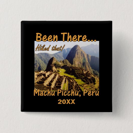 De Inca Trail - Machu Picchu Vierkante Button 5,1 Cm (Voorkant)