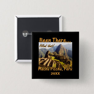 De Inca Trail - Machu Picchu Vierkante Button 5,1 Cm